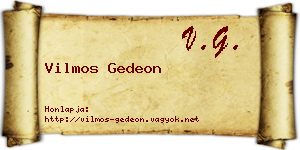Vilmos Gedeon névjegykártya
